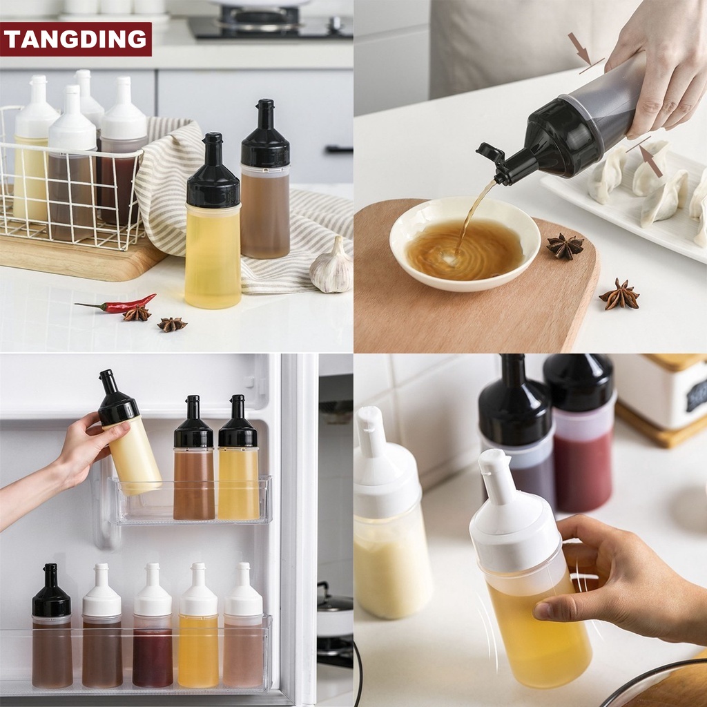 【COD Tangding】Squeeze Oil Can Sauce Bottle Dustproof and Leakproof Squeeze Bottle Kitchen Accessories Gravy Boat Plastic Sauce Vinegar Oil Ketchup Multifunctional Kitchen Tool