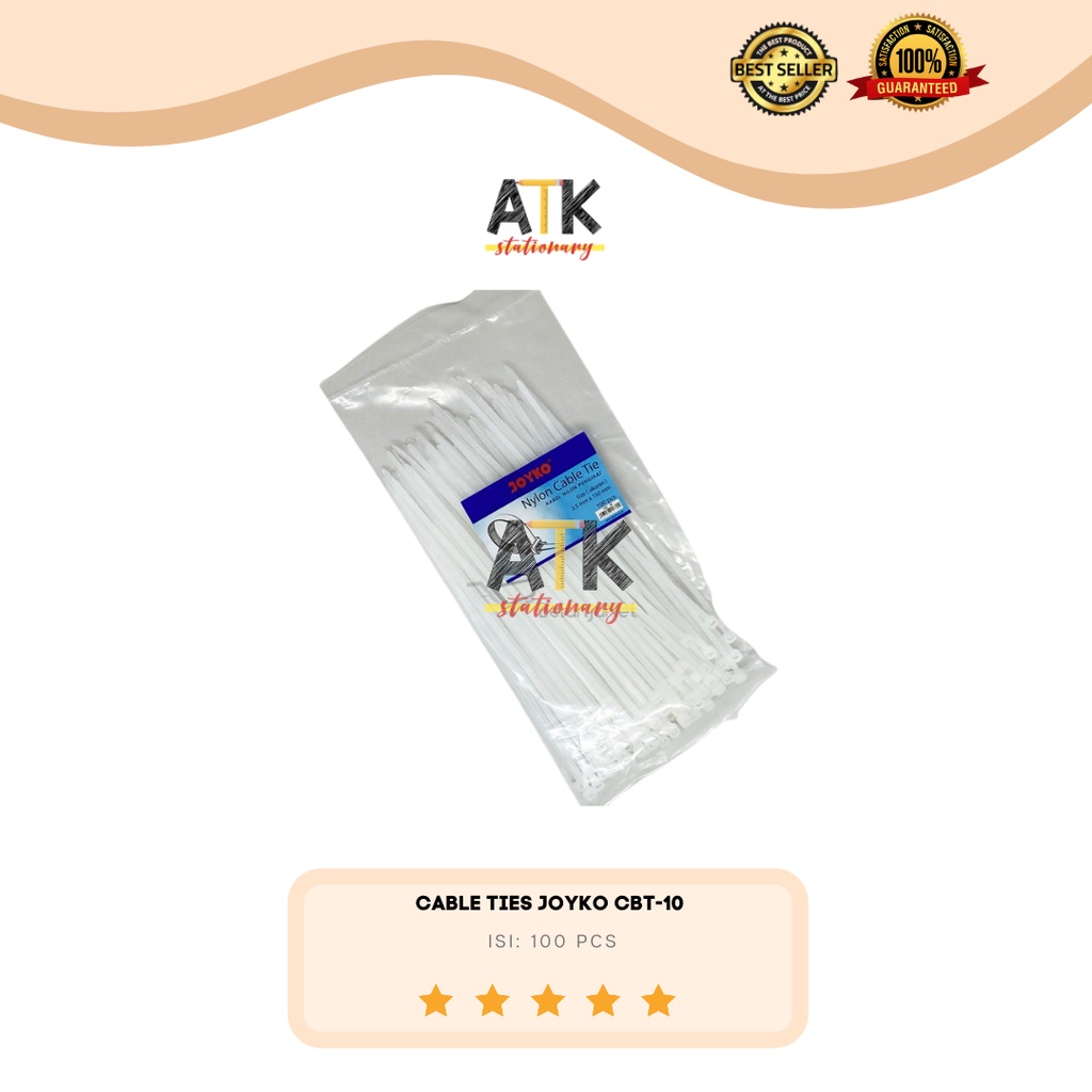 

Cable Ties Joyko CBT-10 Nylon Cable Tis Pengikat 2.5 x 150 mm atk