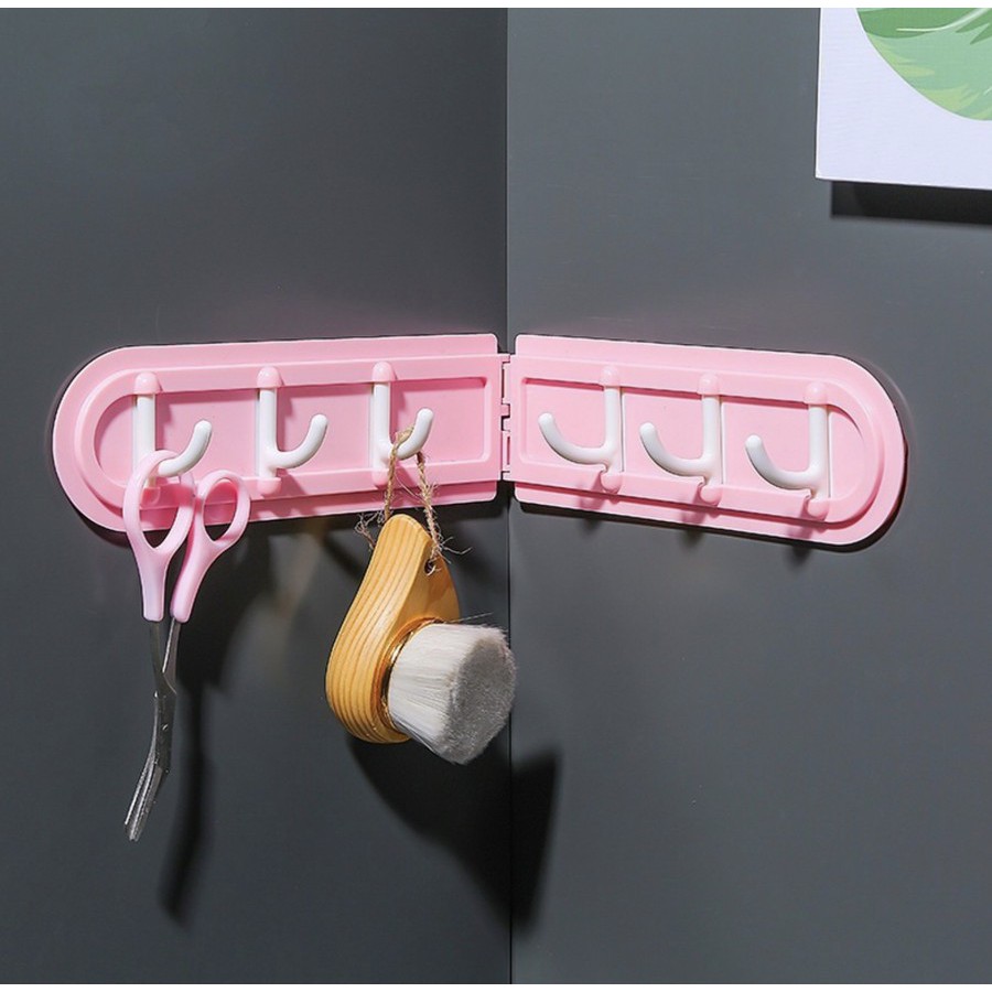GANTUNGAN DAPUR TOILET LIPAT TEMPEL - HANGER GANTUNGAN 6 KAIT HOOK