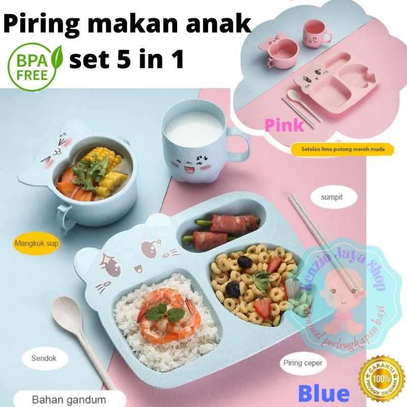 piring makan set anak 5 in 1