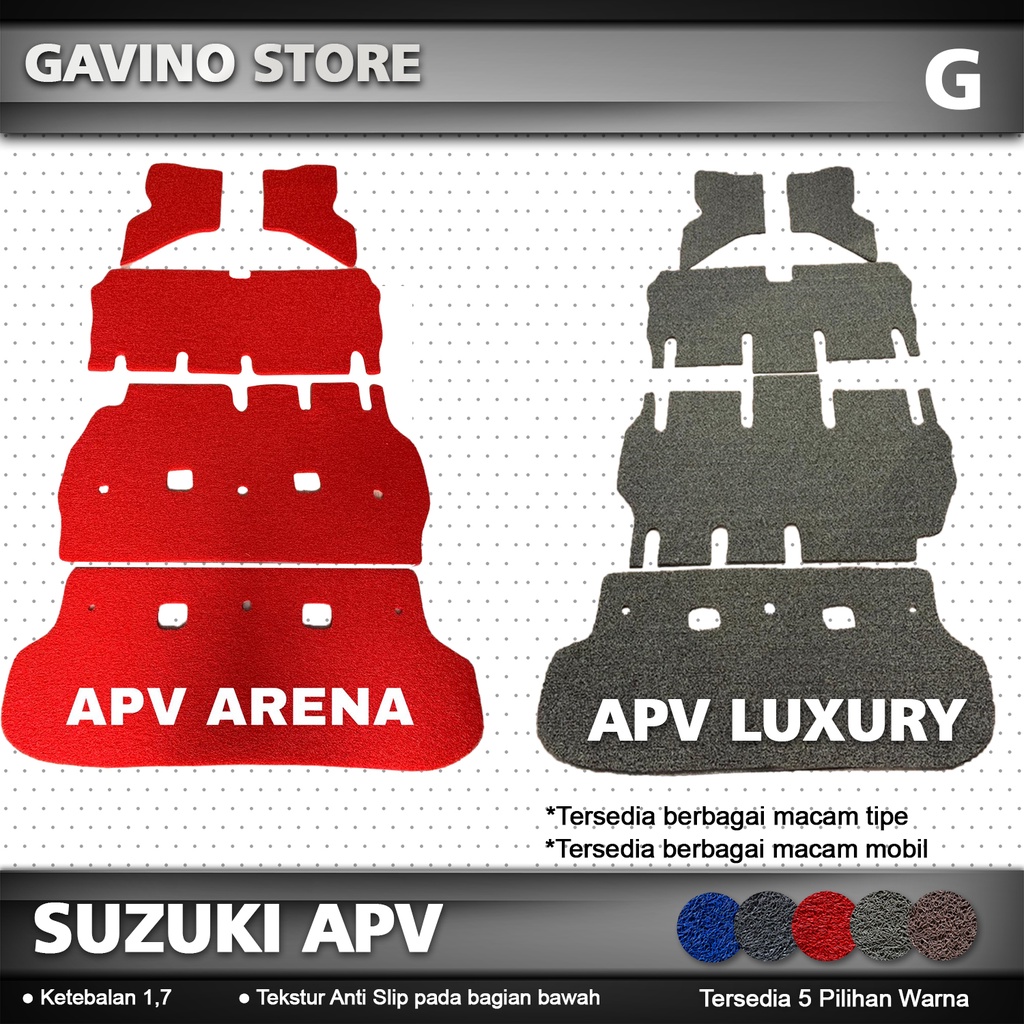 karpet mobil mie bihun suzuki apv ARENA full bagasi / karpet mobil suzuki apv LUXURY full set / karp