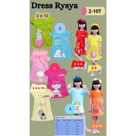 Tunik Anak Murah Dress Rysya Kids