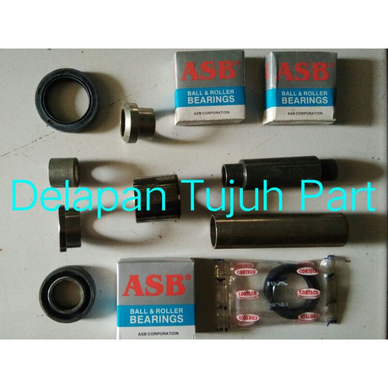 Paket Bushing,Bearing dan Seal Velg RCB MX king PNP Tiger Tanpa Bubut