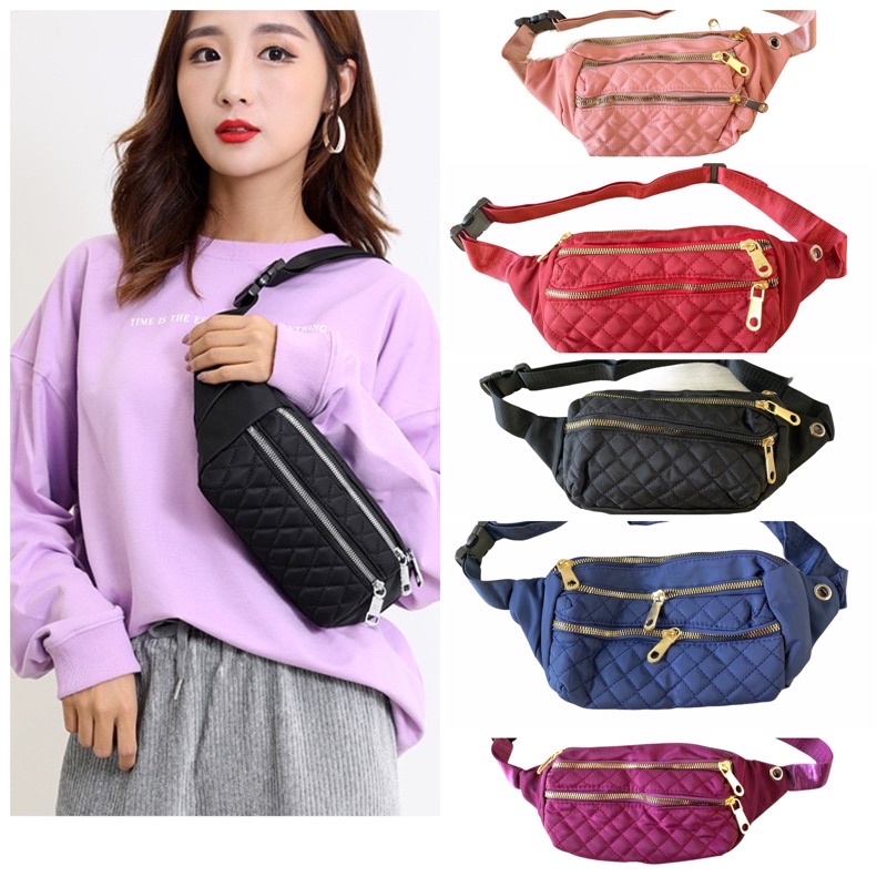 Waistbag Wanita import ORIGINAL waterproof Sling Bag Tas Pinggang chestpack fanny pack