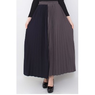 ROK PLISKET KOMBINASI 2 WARNA