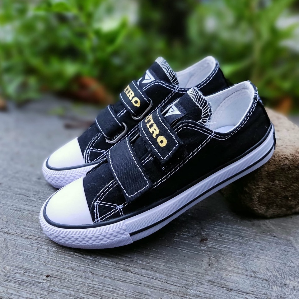 Sepatu Sekolah Anak Sneakers Casual Laki - Laki Perempuan-Model Perekat-Branded Madein Indo Zatiro A