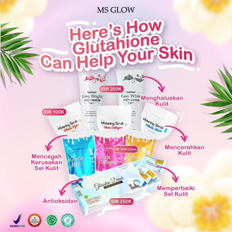 EASY WHITE BODY LOTION & EASY BRIGHT BODY SERUM /hand body ms glow /hand body