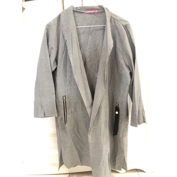 [PRELOVED] Gingham Grey Outer Chic Girl