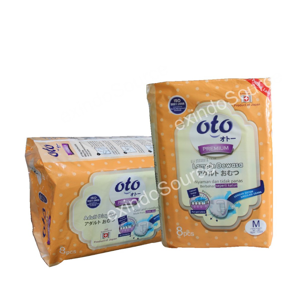 OTO Popok Dewasa PREMIUM ( Daya Serap Lebih Banyak ) Lem Perekat Adult Diapers M isi 8 pcs