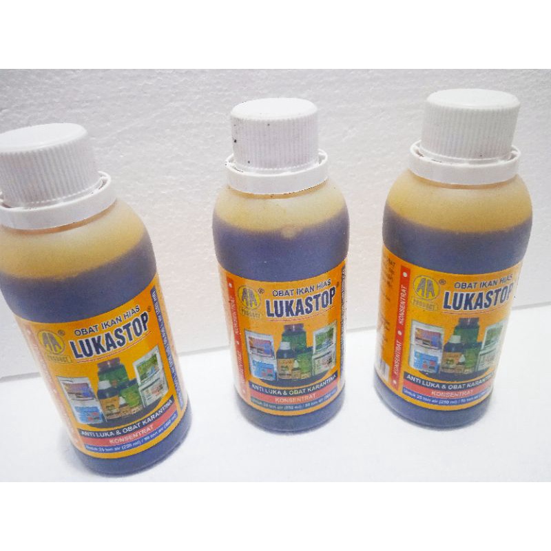 LUKASTOP obat ikan anti luka/parasite dan jamur isi 250ml