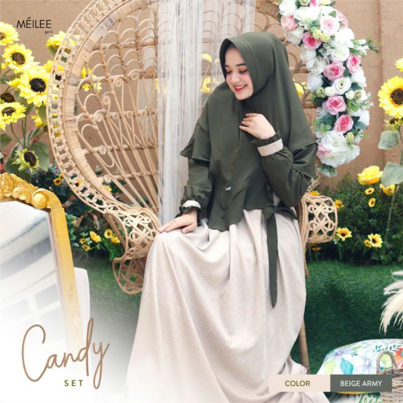 Candy Dress Set Khimar by Meilee Id