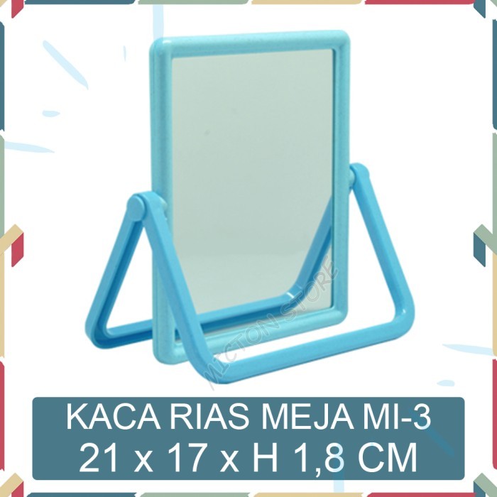 MICTON Lion Star Cermin Lipat Kaca Meja Rias Beauty Mirror MI-3 Pink-2