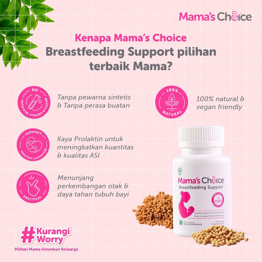 [ FREE TUMBLER ] Pelancar ASI | Mama's Choice Breastfeeding Support - Suplemen ASI Booster Ibu Menyusui n