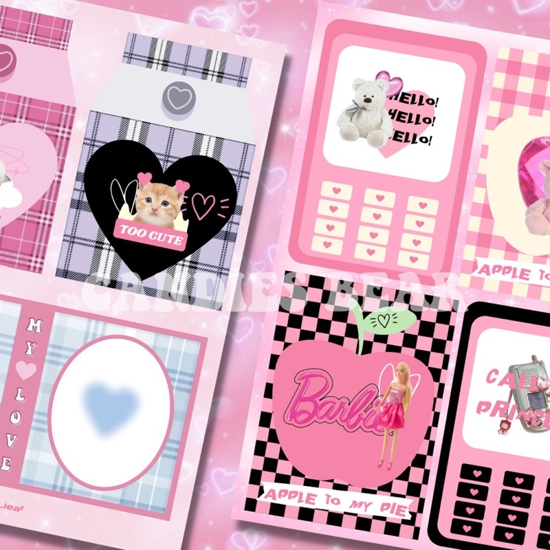 

[Candies Bear] Frame sticker A6