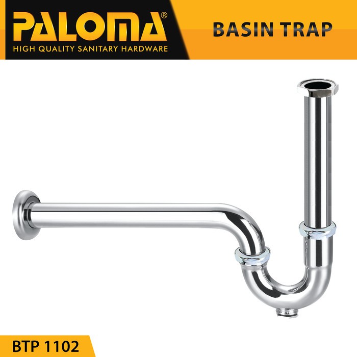 PALOMA BTP 1102 Sifon Wastafel P-Trap Pembuangan Leher Afur Siphon