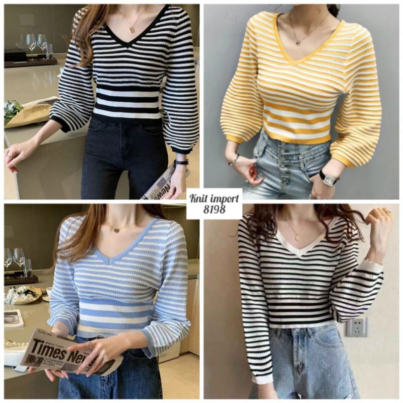 atasan rajut import premium / baju rajut