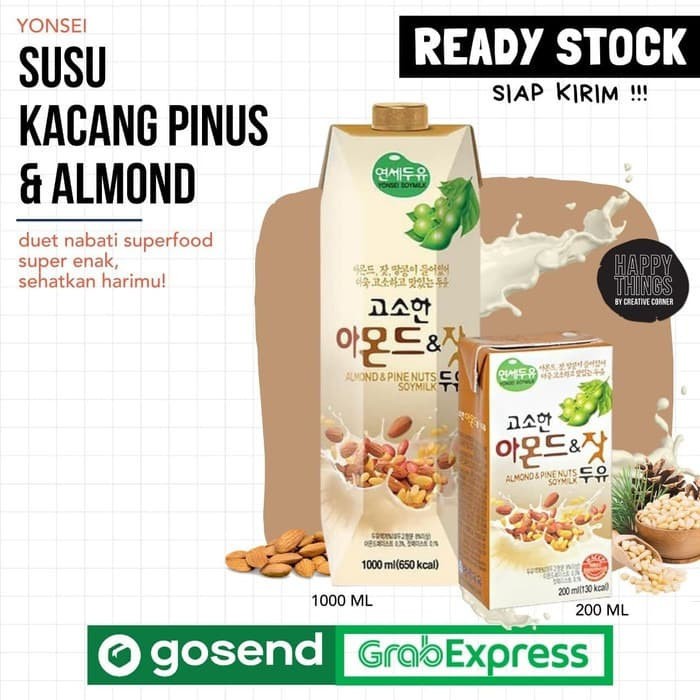 

[ SIAP KIRIM ] Susu Almond - Yonsei Almond Pine and Soy Milk 1L - Super Food