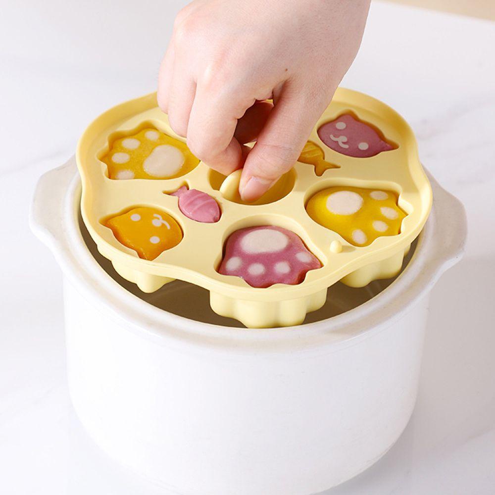 Preva Cetakan Kue Silikon Suplemen Makanan Bayi Kue Beras Kartun Cookie Making with Cover Molds