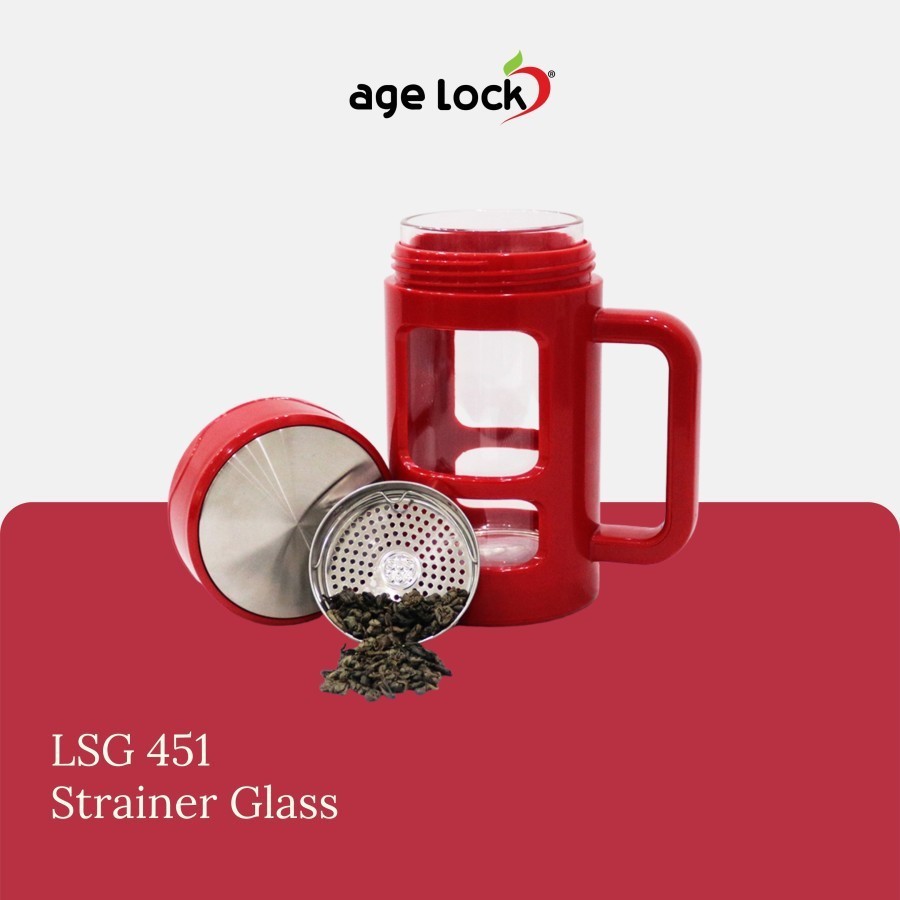 Age Lock LSG 451 Strainer Glass Gelas Minum Cangkir Botol Mug Portable