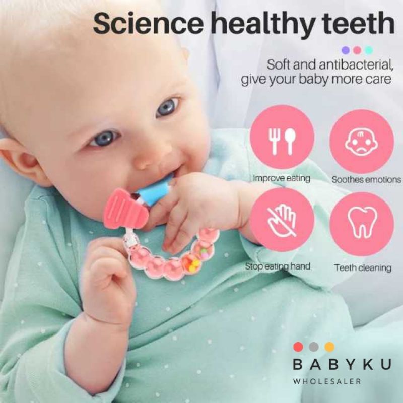 Mainan gigitan bayi baby teether kerincing