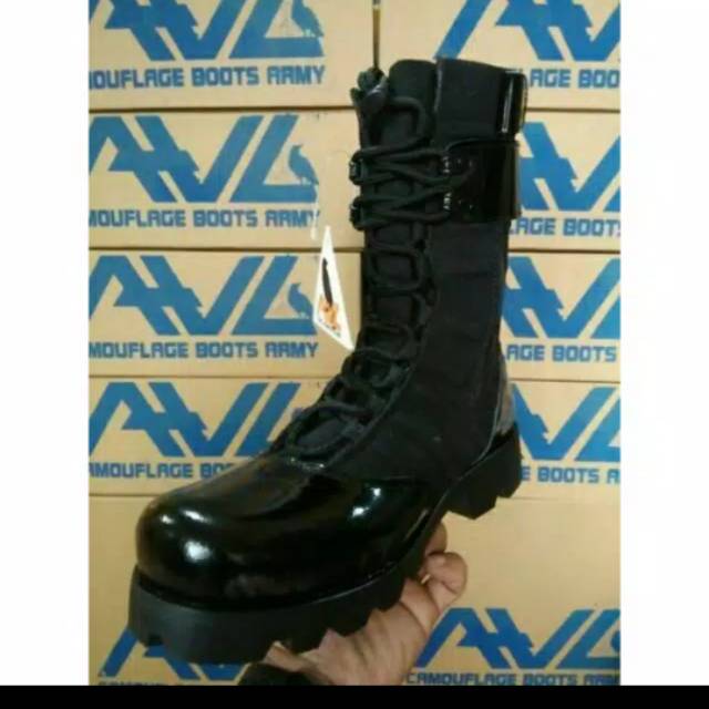 SEPATU PDL NINJA RADIAL KUKIT KILAP ANTI AIR MERK AWL