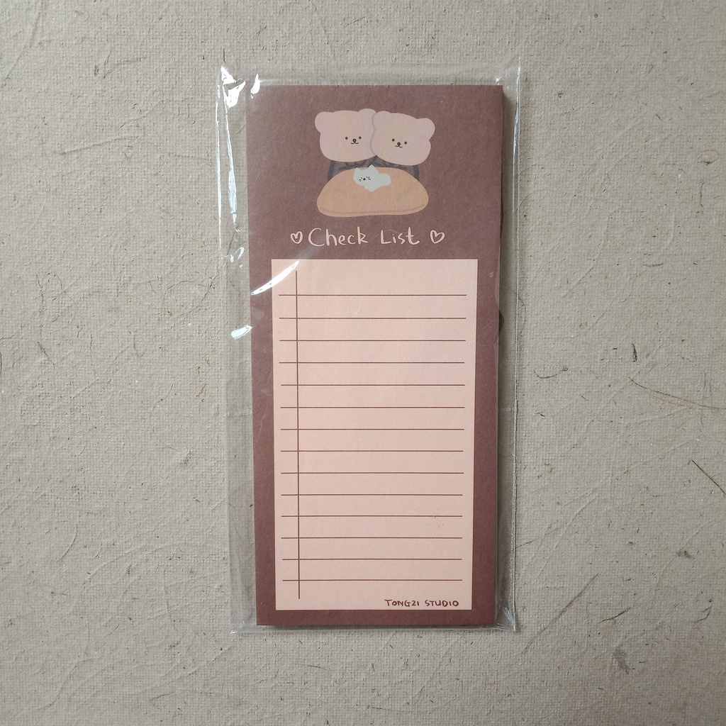 

MEMOPAD BROWN BEAR PERSEGI PANJANG UNTUK UNTUK REMINDER, MEMO, DIY, JOURNAL, DIARY, PLANNER, SCRAPBOOK