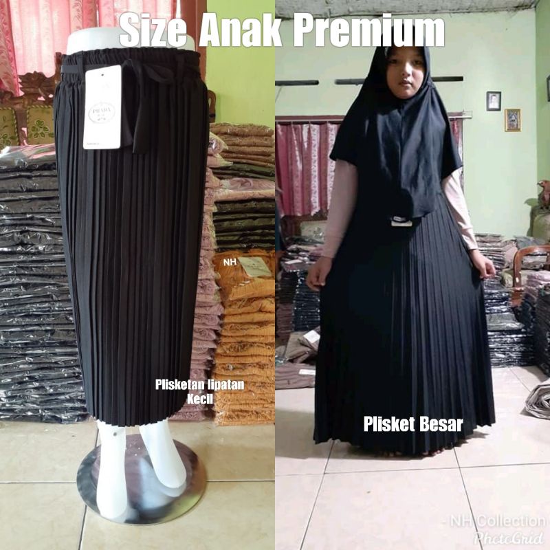 PROMO Rok Plisket Anak TEBAL bahan Koshibo crepe premium/ Moumble crepe premium