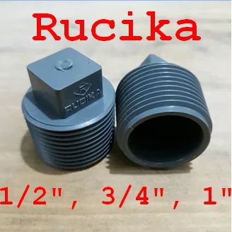 Plug, dop drat luar pvc 1/.2&quot;, 3/4&quot;, 1&quot; rucika