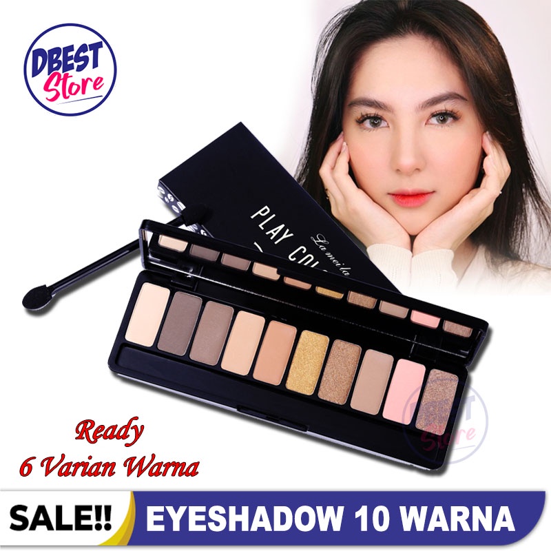 LAMEILA Eyeshadow Play Color Eyes 10 Warna Waterproof Tahan Lama