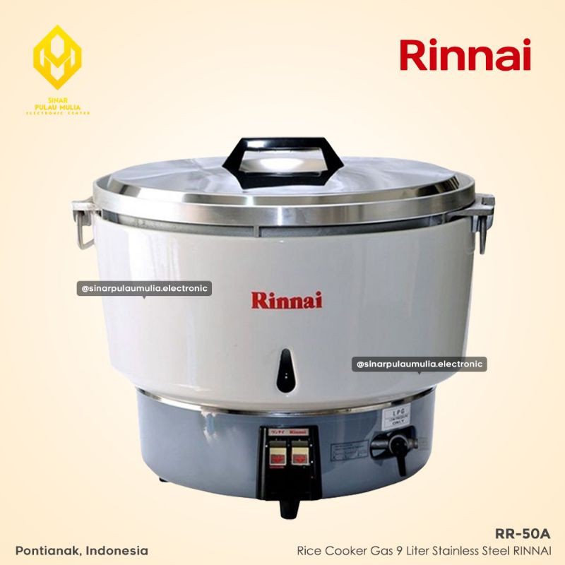 Rinnai Rice Cooker Gas 9 Liter Stainless Steel - RR-50A / RR 50A / RR 50 A / RR50A