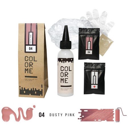 COLOR ME DUSTY PINK hair color cream cat pewarna rambut