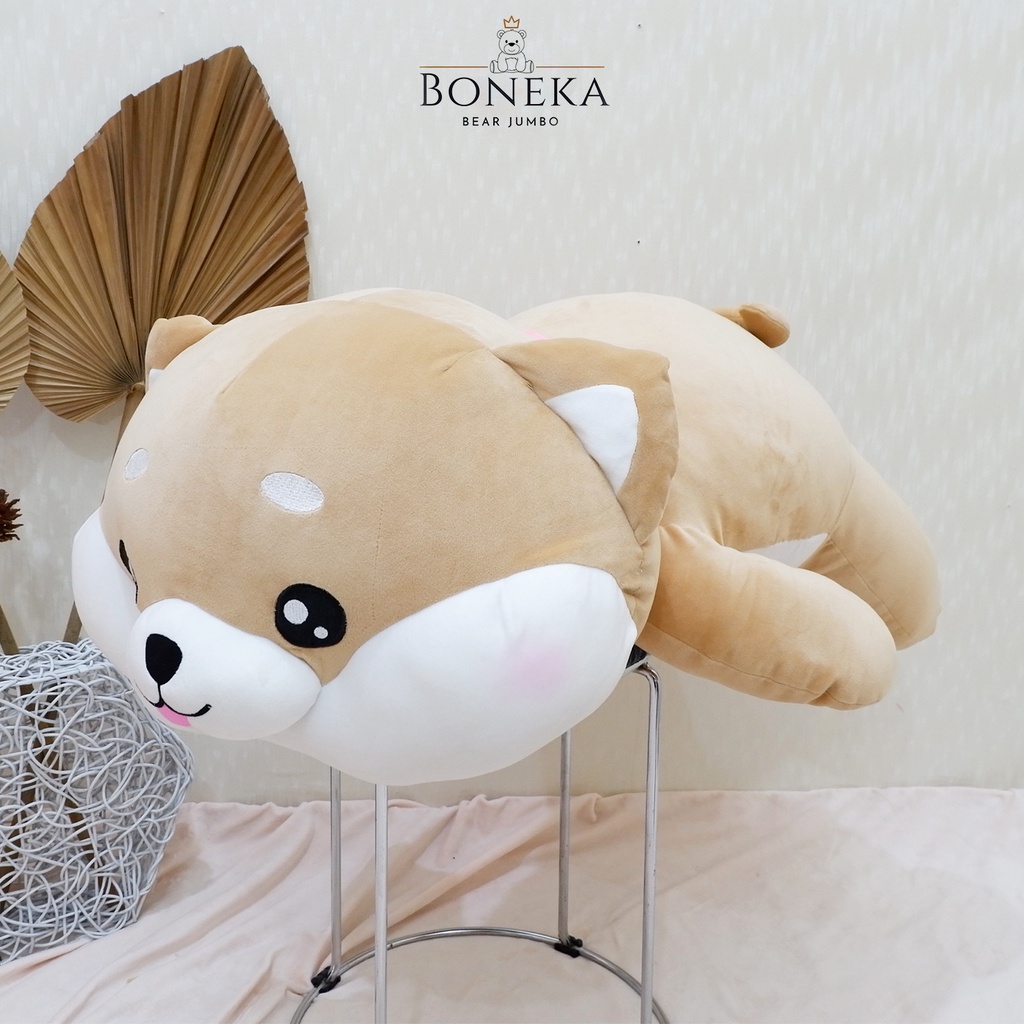 Boneka Anjing Shiba Brown  Jumbo 73 Cm Bisa Buat Bantal dan Guling Boneka Bear Jumbo