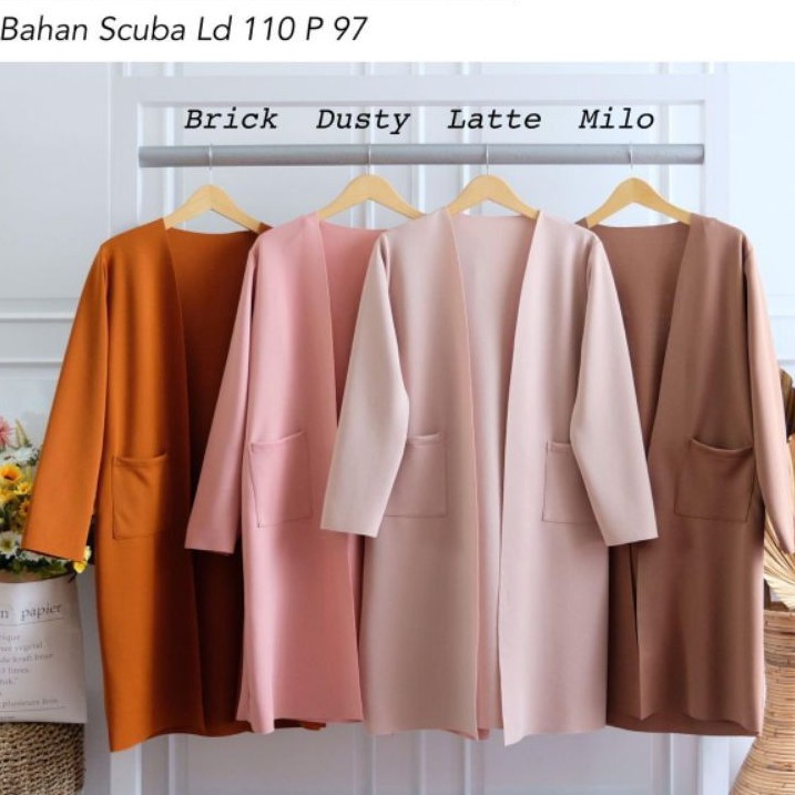 Cecyl Scuba Outer/Outer Scuba/Cardigan Scuba/Long Cardy Scuba/Blazer Scuba/Basic Scuba/Outer Kantong