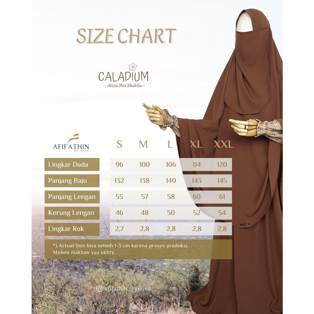 CALADIUM by Afifathin / Set Gamis Syari / Set Gamis Kotak