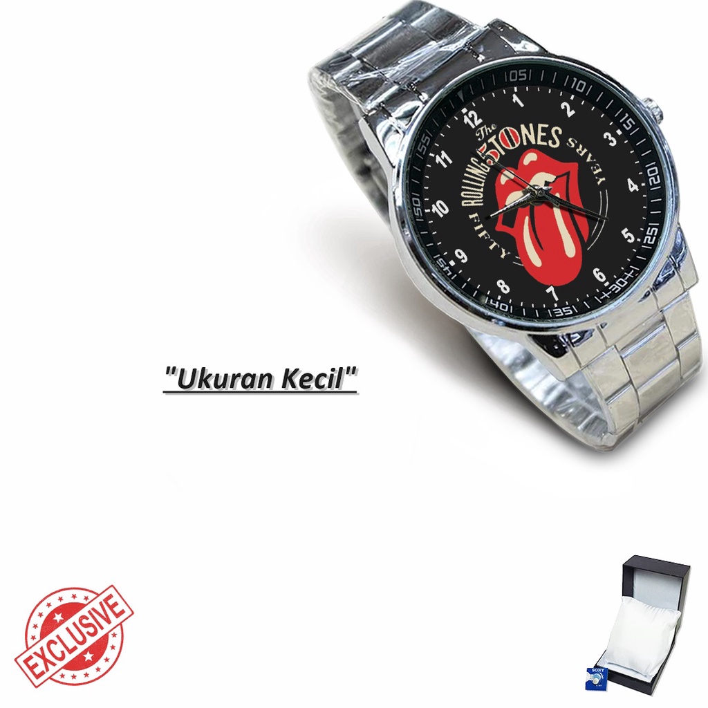 Jam Tangan Rantai Couple THE ROLLING STONES - 2 (Awesome)