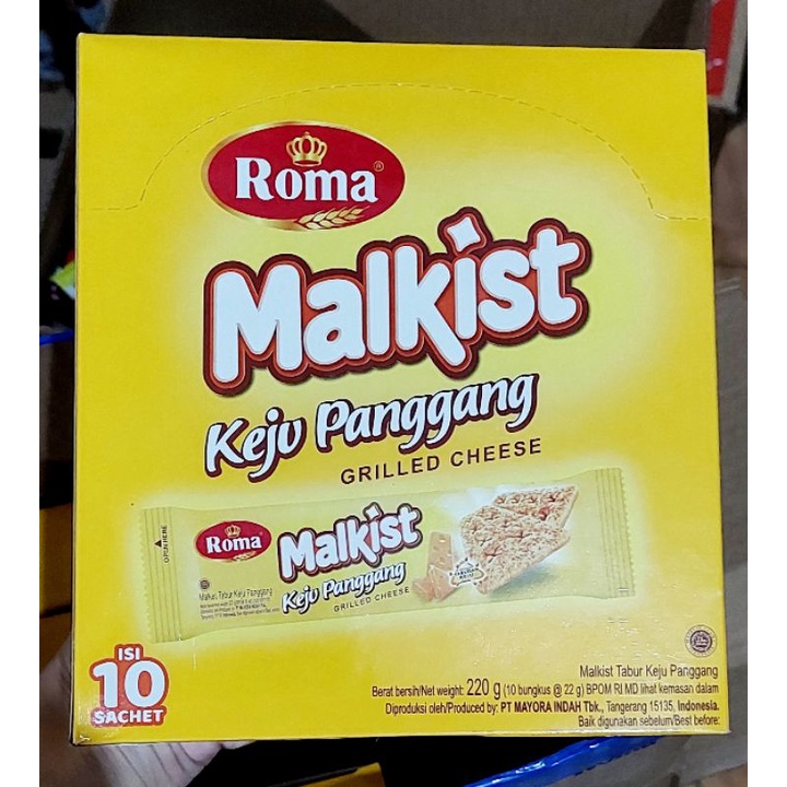 Roma Malkist Keju Panggang 22 gr x 10 pcs