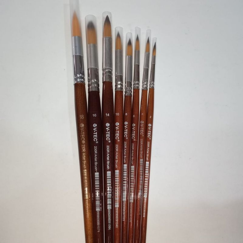 

V-Tec Kuas Round 230R / V-Tec Brush Round 230R / Kuas Lukis Round Bulat