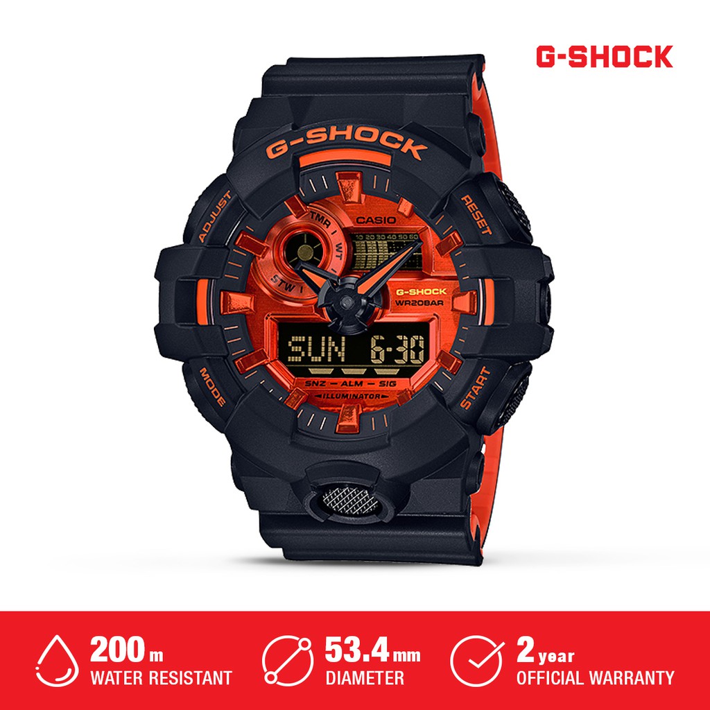 Casio G-Shock Water Resistant Original Jam Tangan Pria GA-700BR-1ADR Waterproof