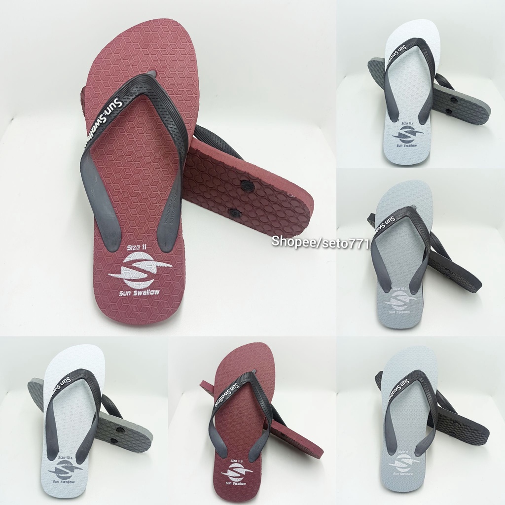 Okinawa Sandal Japit Pria Sendal Jepit Pria Dewasa Jumbo Ukuran Besae Sun Swallow Awet