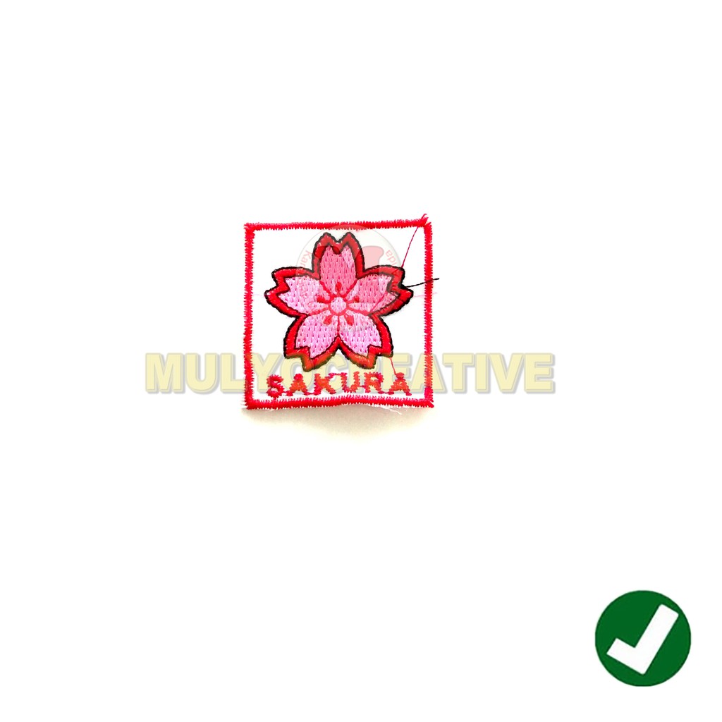Bordir Tanda Regu Pramuka - Tanda Regu Bunga Sakura Murah 10pcs