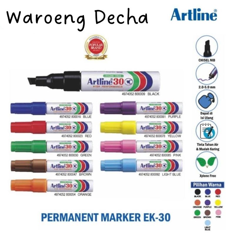 

Spidol Permanen Artline 30 Marker EK-30