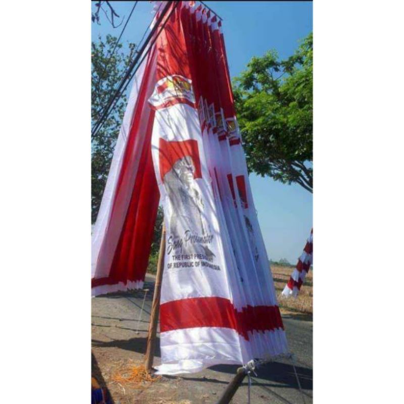 BANDIR UMBUL UMBUL PANJANG SUKARNO/Bandir Umbul Umbul panjang 3.80 mtr/Umbul Umbul besar/Bandir