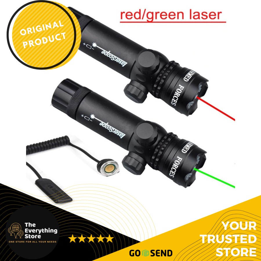 Laser Scope Red/ Green Dot Senapan Angin Nyala Titik Warna Merah Hijau