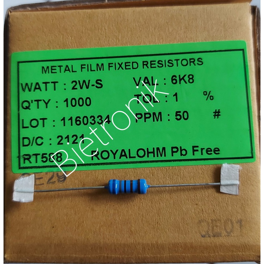 Resistor 6K8 2W 1%