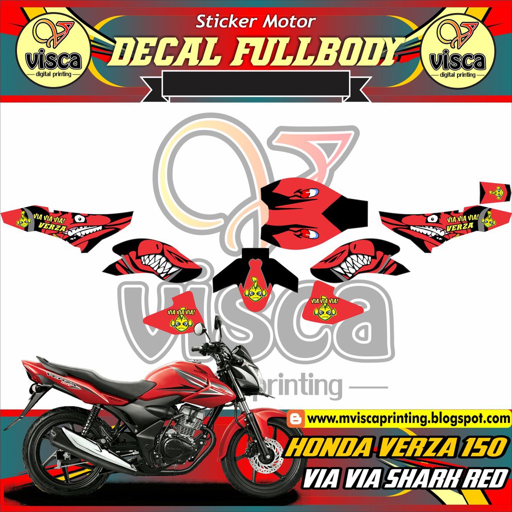 Dekal Stiker Motor Verza Dekal Motor Verza Decal Stiker Motor