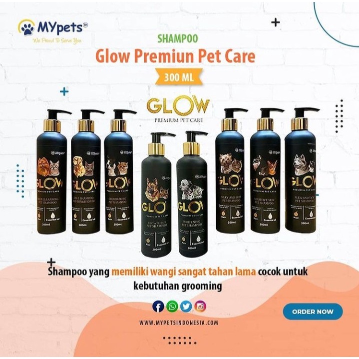 Hve Glow Shampo Premium Pet Care Anjing Kucing 300ml Sampo