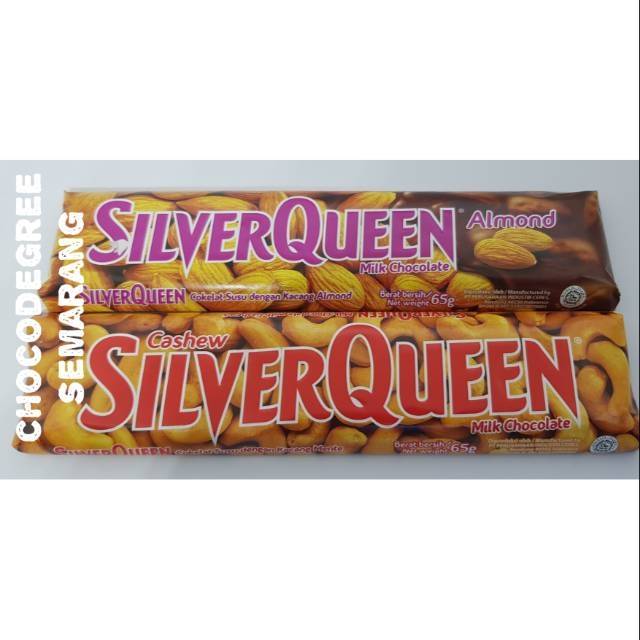 Silverqueen mede/almon 65gr isi 25pcs