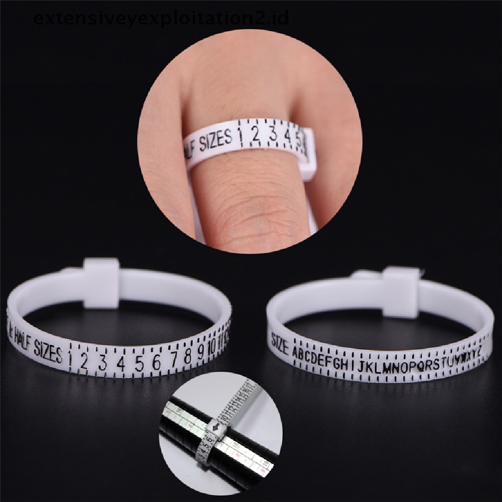 (Hotter) Us Sizer Ring Sizer Ukur Pengukur Jari Cincin Kawin Tunangan Sizer