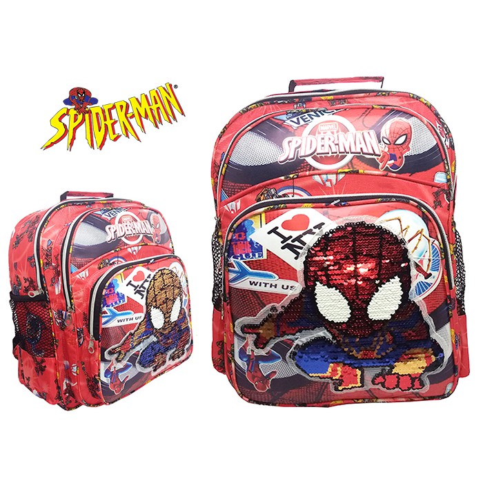 Tas Anak Ransel SEQUIN SPIDERMAN - Tas Anak Ransel SD usap