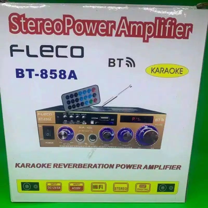 Ampli // Amplifier Fleco F 858A Stereo Power Amplifier Fleco Original